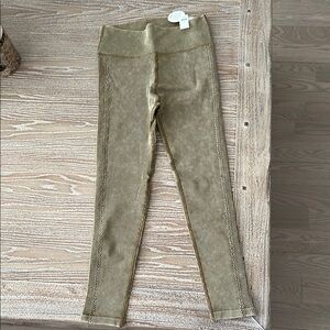 Olive Green Tan Aerie Leggings